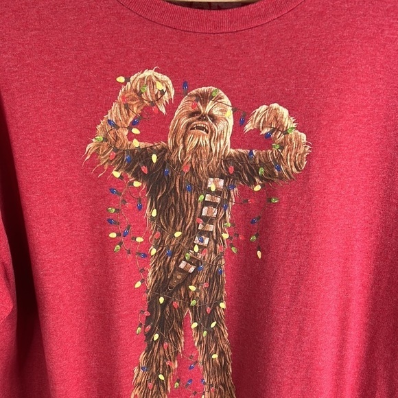 Star Wars Chewbacca Christmas T-shirt Size XL - Picture 2 of 7